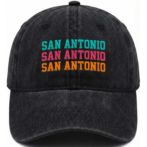 San Antonio Texas Pride Sports Fan Style Washed Cotton Baseball Cap TX Game Day San Antonio Texas Pride Sports Fan