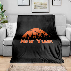 New York Skyline NY State Pride Throw Blanket Game Day Sports Fan