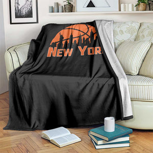 New York Skyline NY State Pride Throw Blanket Game Day Sports Fan