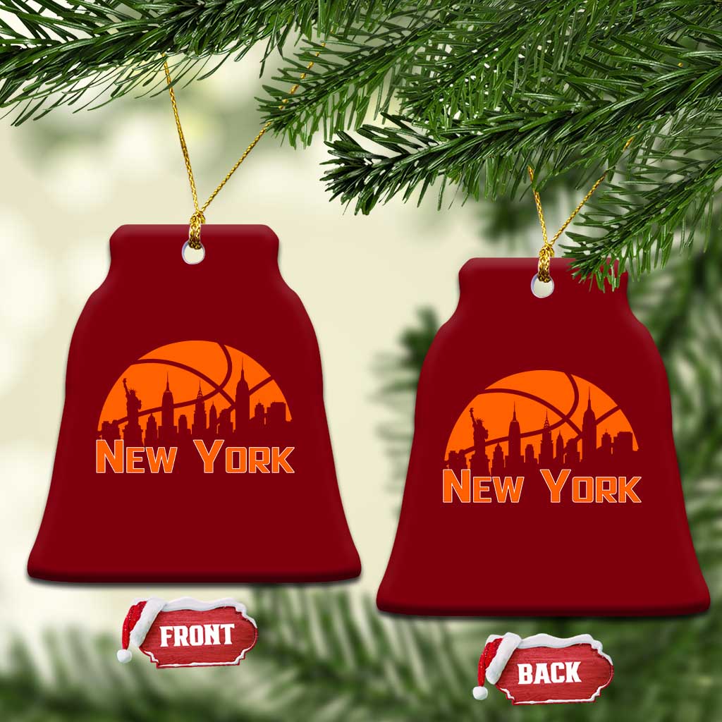 New York Skyline NY State Pride Ceramic Ornament Game Day Sports Fan