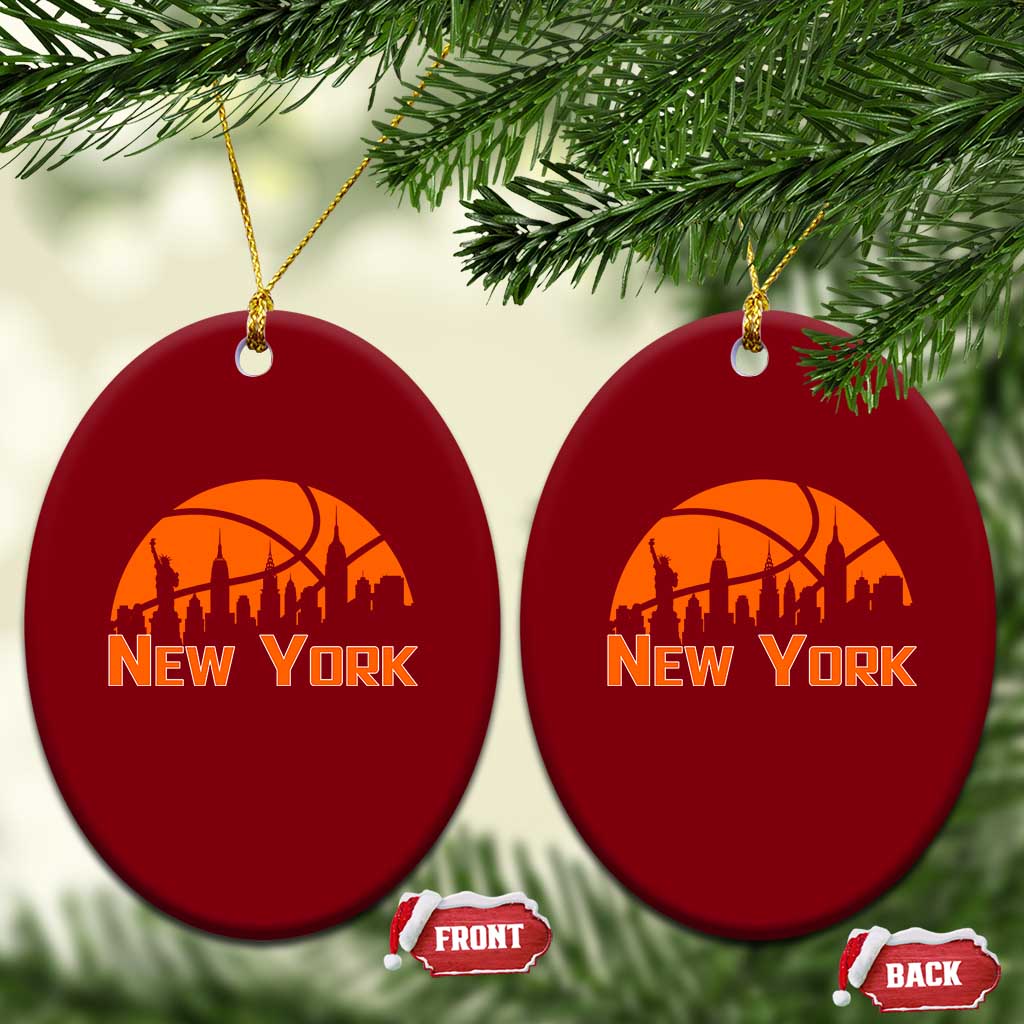 New York Skyline NY State Pride Ceramic Ornament Game Day Sports Fan