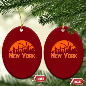 New York Skyline NY State Pride Ceramic Ornament Game Day Sports Fan