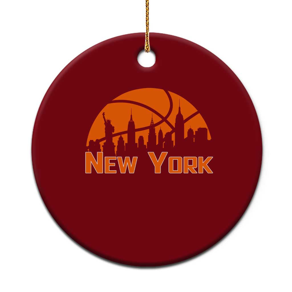 New York Skyline NY State Pride Ceramic Ornament Game Day Sports Fan