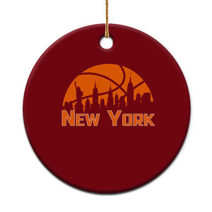 New York Skyline NY State Pride Ceramic Ornament Game Day Sports Fan