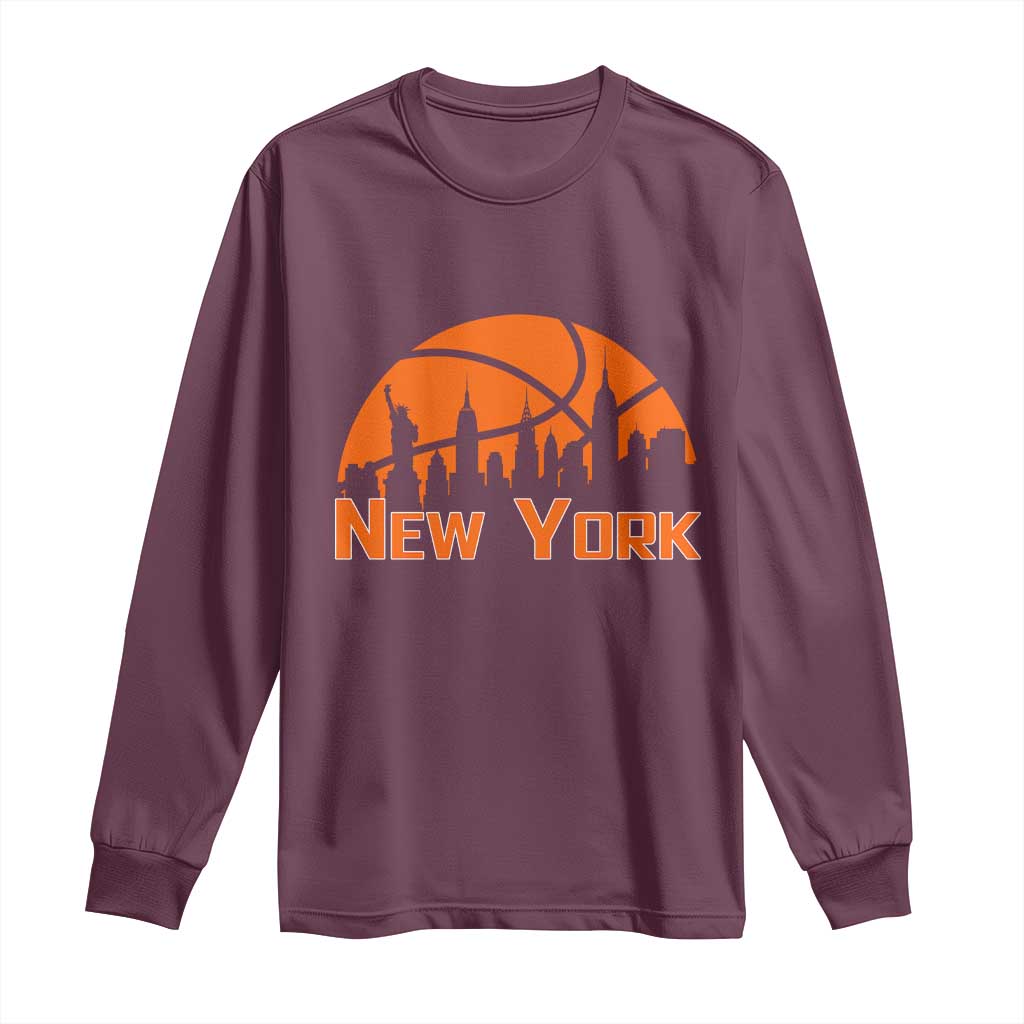 New York Skyline NY State Pride Long Sleeve Shirt Game Day Sports Fan