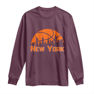 New York Skyline NY State Pride Long Sleeve Shirt Game Day Sports Fan