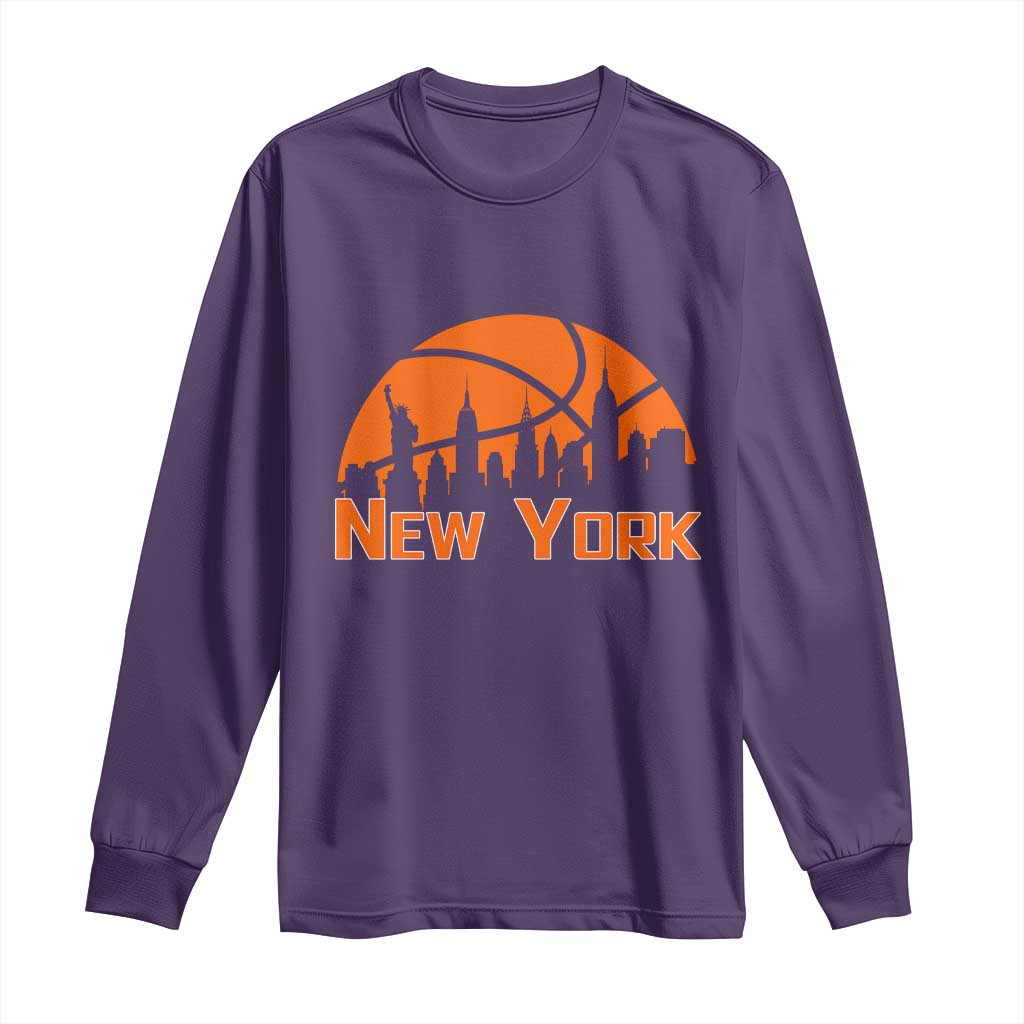 New York Skyline NY State Pride Long Sleeve Shirt Game Day Sports Fan