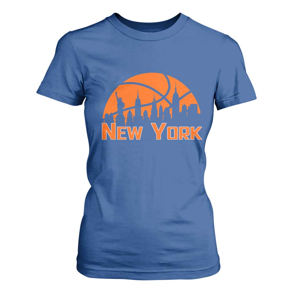 New York Skyline NY State Pride T Shirt For Women Game Day Sports Fan