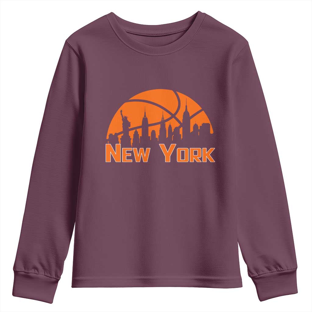 New York Skyline NY State Pride Youth Sweatshirt Game Day Sports Fan