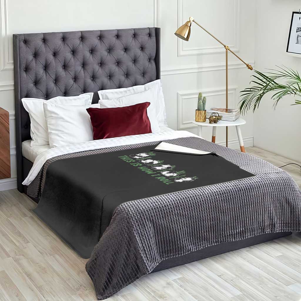 This Is How I Roll Throw Blanket Cute Bear Panda Lover TS14 Print Your Wear