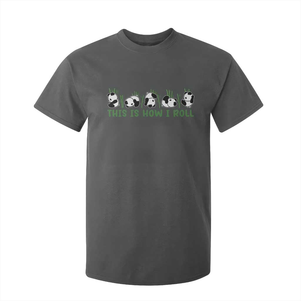 This Is How I Roll T Shirt For Kid Cute Bear Panda Lover TS14 Dark Heather Print Your Wear