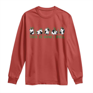 This Is How I Roll Long Sleeve Shirt Cute Bear Panda Lover TS14 Red Print Your Wear