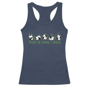This Is How I Roll Racerback Tank Top Cute Bear Panda Lover TS14 Navy Print Your Wear