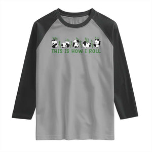 This Is How I Roll Raglan Shirt Cute Bear Panda Lover TS14 Sport Gray Black Print Your Wear