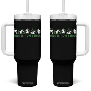 This Is How I Roll Tumbler With Handle Cute Bear Panda Lover TS14 One Size: 40 oz Black Print Your Wear