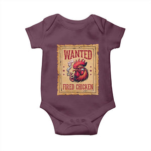 Funny Weed Lover Cannabis 420 Baby Onesie Fried Chicken TS14 Maroon Print Your Wear