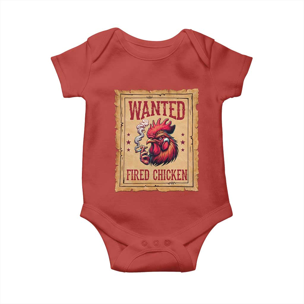 Funny Weed Lover Cannabis 420 Baby Onesie Fried Chicken TS14 Red Print Your Wear