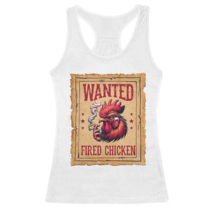 Funny Weed Lover Cannabis 420 Racerback Tank Top Fried Chicken TS14 White Print Your Wear