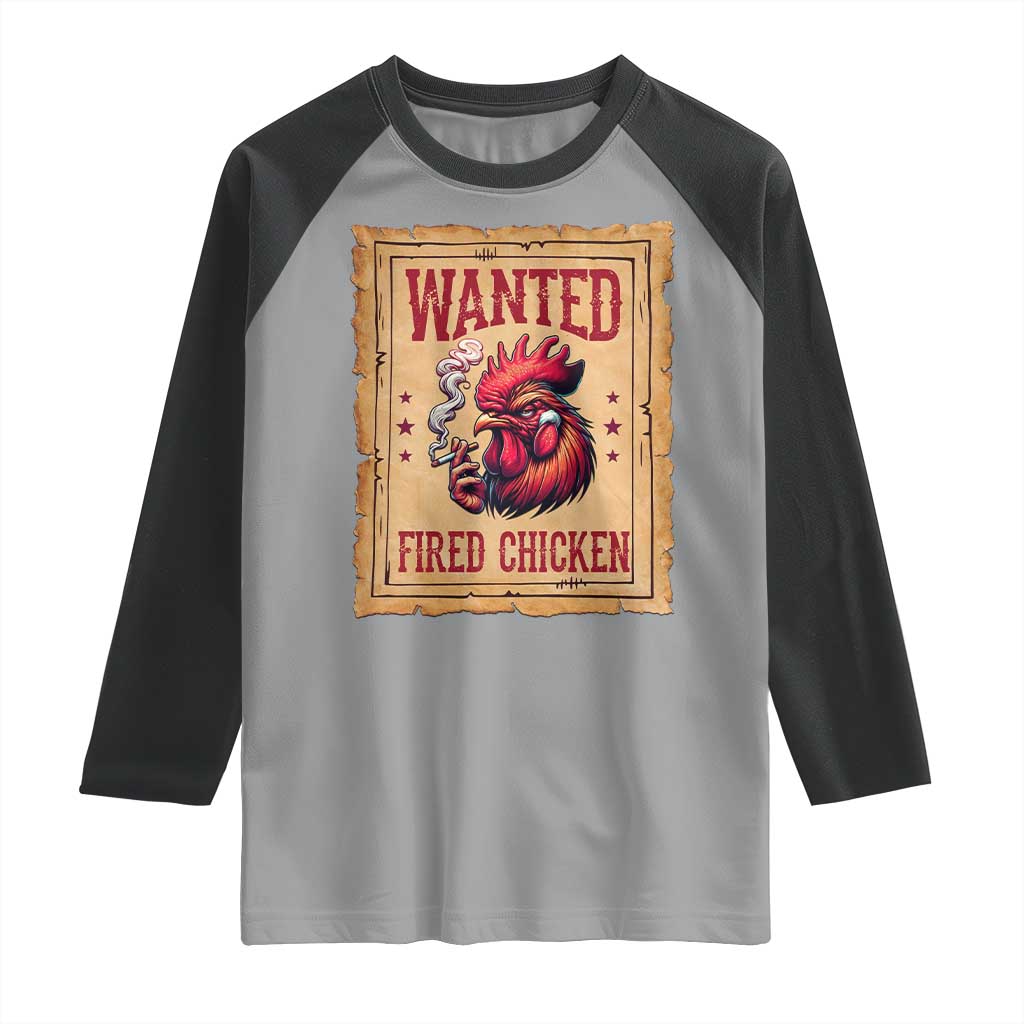Funny Weed Lover Cannabis 420 Raglan Shirt Fried Chicken TS14 Sport Gray Black Print Your Wear
