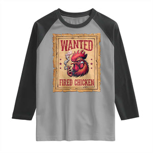 Funny Weed Lover Cannabis 420 Raglan Shirt Fried Chicken TS14 Sport Gray Black Print Your Wear