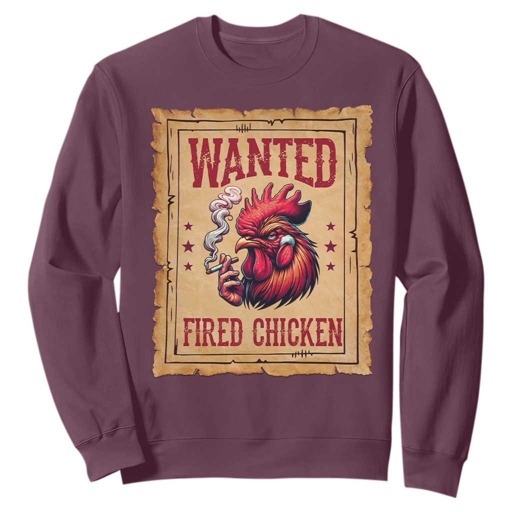 Funny Weed Lover Cannabis 420 Sweatshirt Fried Chicken TS14 Maroon Print Your Wear