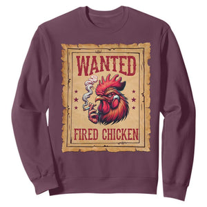 Funny Weed Lover Cannabis 420 Sweatshirt Fried Chicken TS14 Maroon Print Your Wear