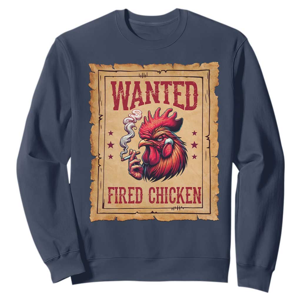 Funny Weed Lover Cannabis 420 Sweatshirt Fried Chicken TS14 Navy Print Your Wear