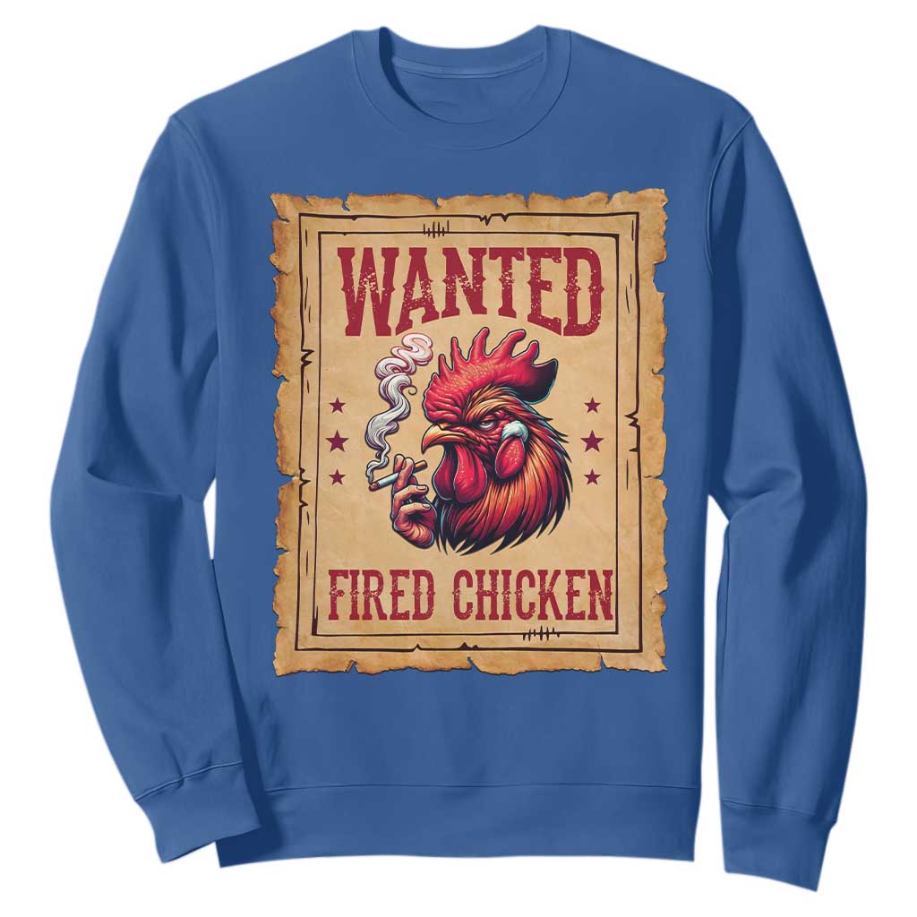 Funny Weed Lover Cannabis 420 Sweatshirt Fried Chicken TS14 Royal Blue Print Your Wear