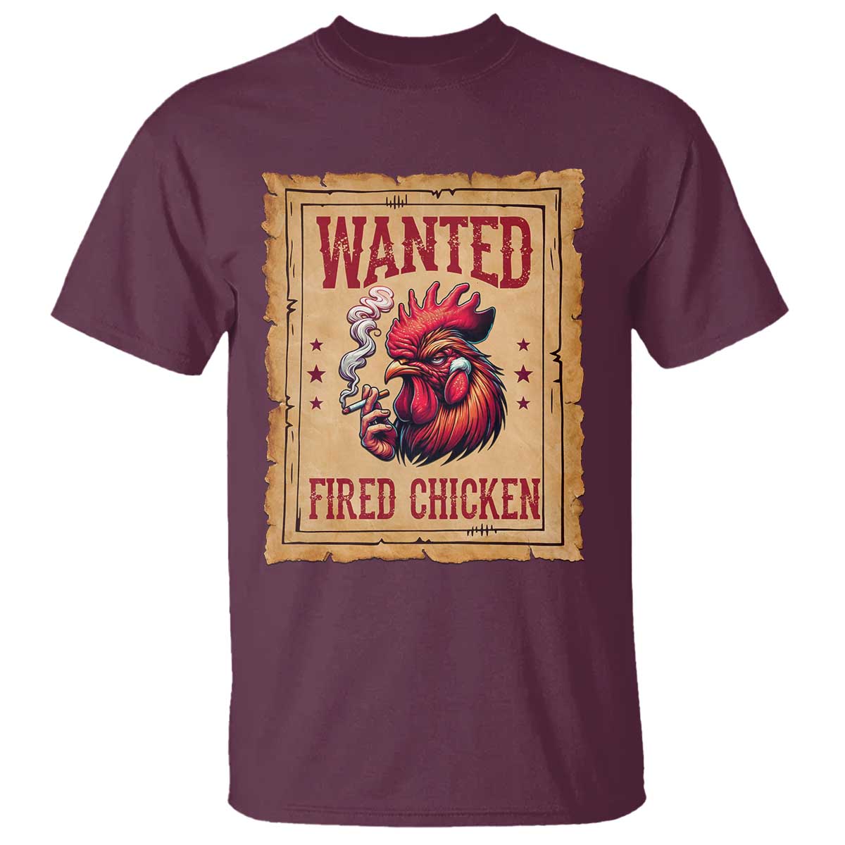 Funny Weed Lover Cannabis 420 T Shirt Fried Chicken TS14 Maroon Print Your Wear