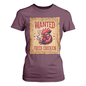 Funny Weed Lover Cannabis 420 T Shirt For Women Fried Chicken TS14 Maroon Print Your Wear