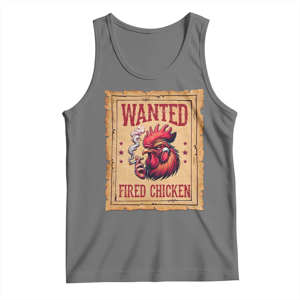 Funny Weed Lover Cannabis 420 Tank Top Fried Chicken TS14 Black Heather Print Your Wear
