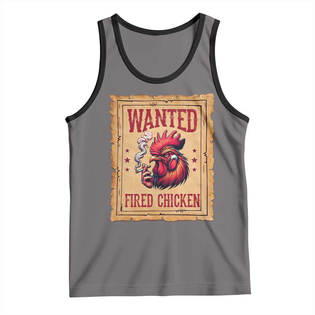 Funny Weed Lover Cannabis 420 Tank Top Fried Chicken TS14 Deep Heather Black Print Your Wear
