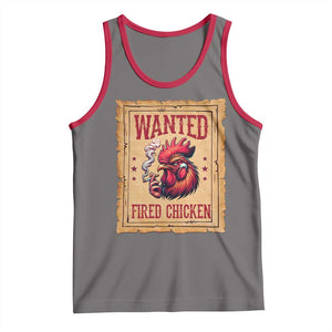 Funny Weed Lover Cannabis 420 Tank Top Fried Chicken TS14 Deep Heather Red Print Your Wear