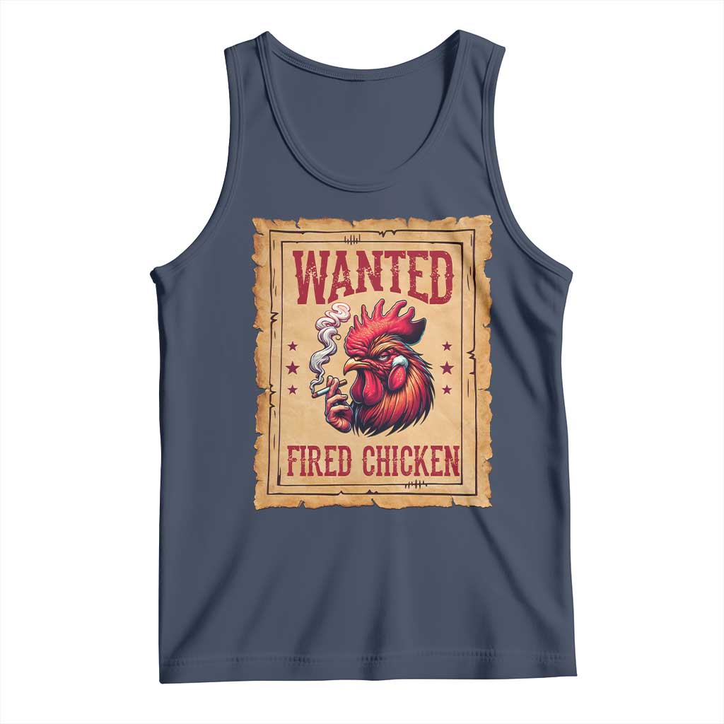 Funny Weed Lover Cannabis 420 Tank Top Fried Chicken TS14 Navy Print Your Wear