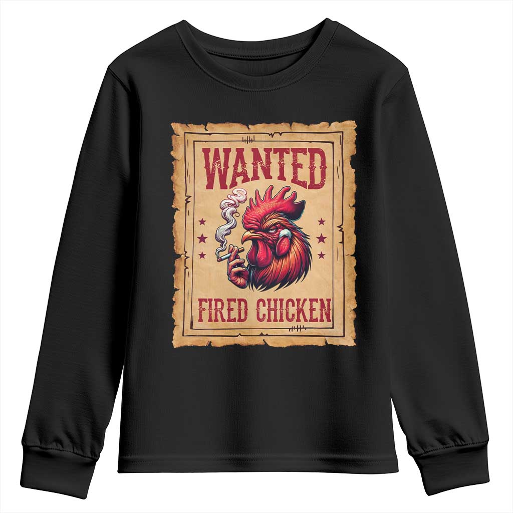 Funny Weed Lover Cannabis 420 Youth Sweatshirt Fried Chicken TS14 Black Print Your Wear