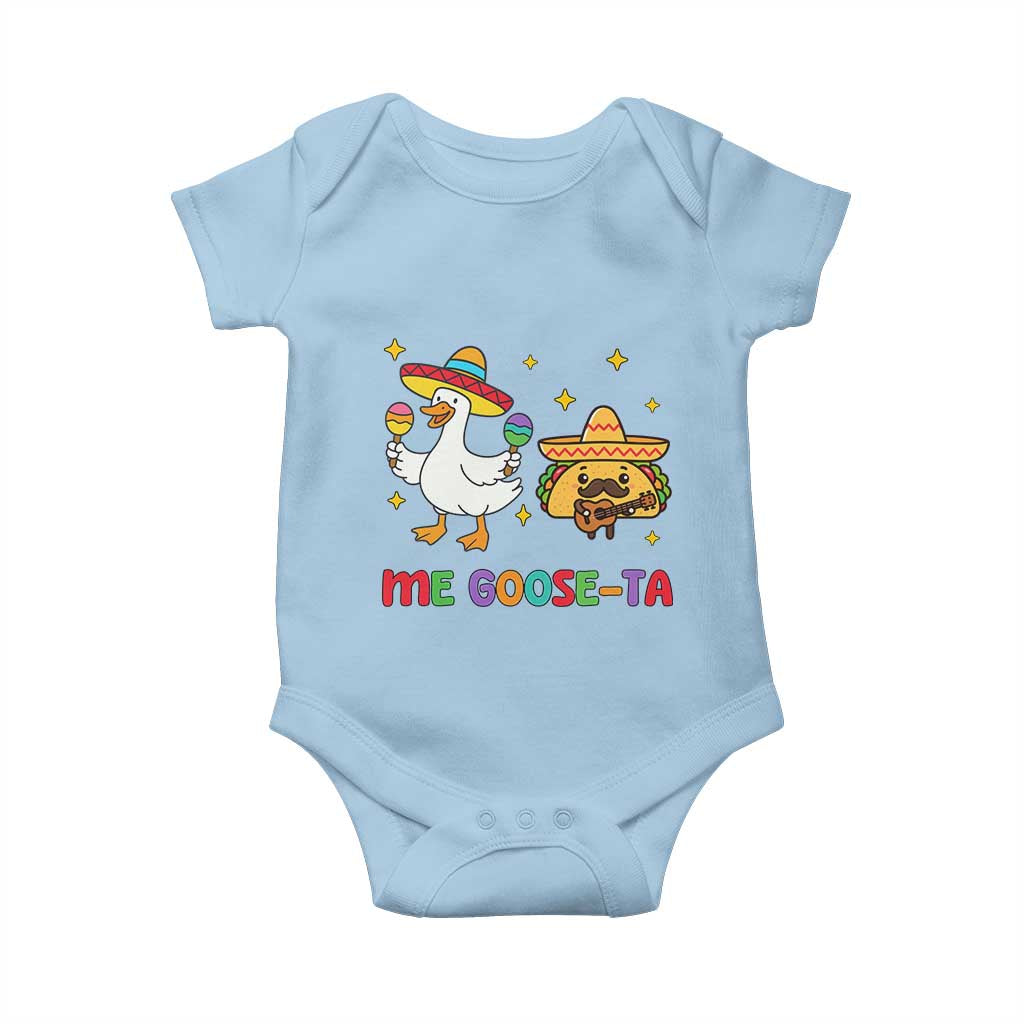 Me Goose Ta Mexican Baby Onesie Funny Spanish Taco Mexican Food Meme TS14 Light Blue Print Your Wear