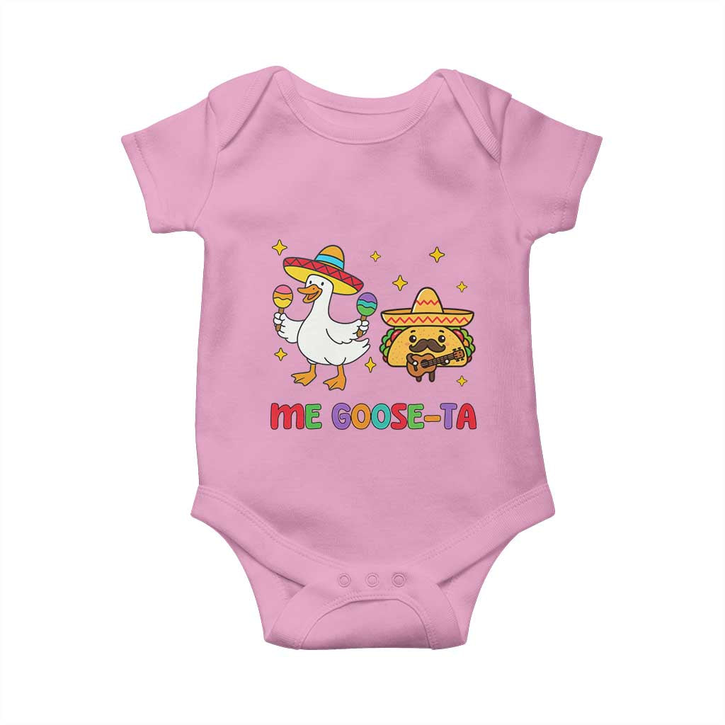 Me Goose Ta Mexican Baby Onesie Funny Spanish Taco Mexican Food Meme TS14 Light Pink Print Your Wear