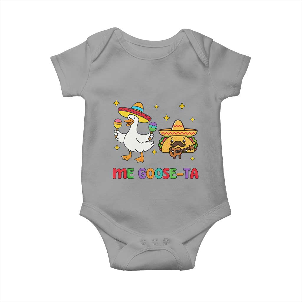 Me Goose Ta Mexican Baby Onesie Funny Spanish Taco Mexican Food Meme TS14 Sport Gray Print Your Wear
