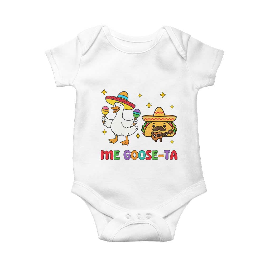 Me Goose Ta Mexican Baby Onesie Funny Spanish Taco Mexican Food Meme TS14 White Print Your Wear
