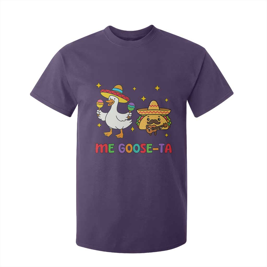 Me Goose Ta Mexican T Shirt For Kid Funny Spanish Taco Mexican Food Meme TS14 Purple Print Your Wear