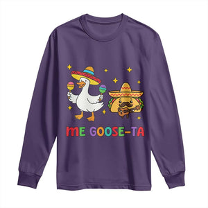 Me Goose Ta Mexican Long Sleeve Shirt Funny Spanish Taco Mexican Food Meme TS14 Purple Print Your Wear