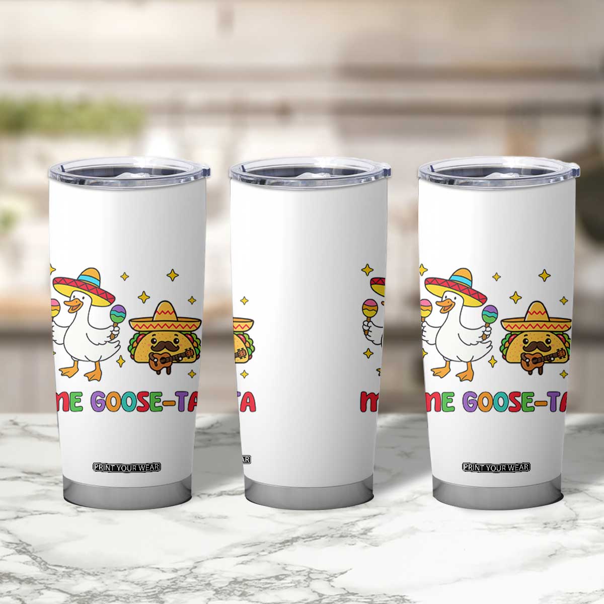 Me Goose Ta Mexican Tumbler Cup Funny Spanish Taco Mexican Food Meme TS14 Print Your Wear