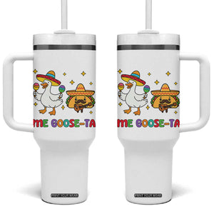 Me Goose Ta Mexican Tumbler With Handle Funny Spanish Taco Mexican Food Meme TS14 One Size: 40 oz White Print Your Wear