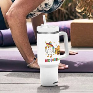 Me Goose Ta Mexican Tumbler With Handle Funny Spanish Taco Mexican Food Meme TS14 Print Your Wear