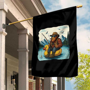 Funny Bigfoot Fishing Garden Flag Sasquatch Sitting Rubber Duckie Cruise TS14 Print Your Wear