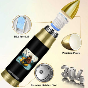 Funny Bigfoot Fishing Bullet Tumbler Sasquatch Sitting Rubber Duckie Cruise TS14 Print Your Wear