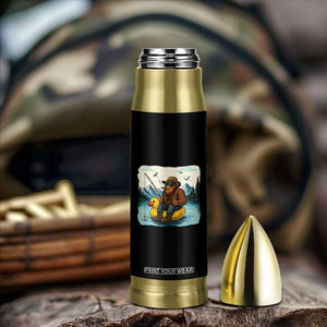 Funny Bigfoot Fishing Bullet Tumbler Sasquatch Sitting Rubber Duckie Cruise TS14 Print Your Wear