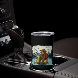 Funny Bigfoot Fishing Tumbler Cup Sasquatch Sitting Rubber Duckie Cruise TS14 Print Your Wear
