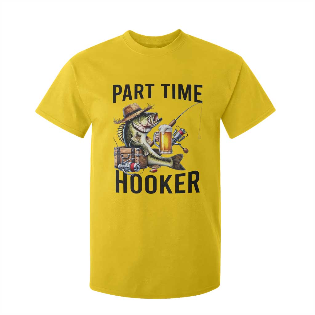 Part Time Hooker T Shirt For Kid Funny Bass Fishing Beer Joke TS14 Daisy Print Your Wear