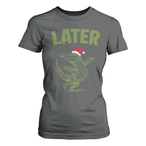 Funny Gator Sarcastic Christmas T Shirt For Women Later Alligator TS14 Dark Heather Print Your Wear